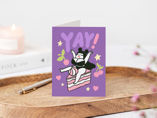 YAY! - Celebration Greeting Card Stationery - 4.25 x 5.5”