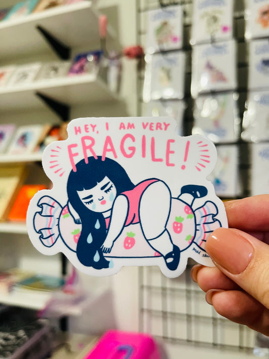 Fragile Vinyl Sticker 3.5”