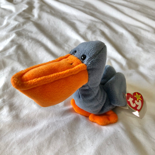 Scoop Pelican Beanie Baby Toy TY 1996