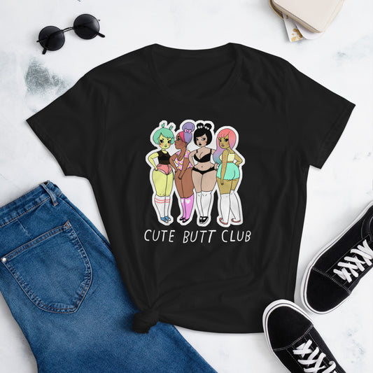 Cute Butt Club in Black - Women's Shirt
