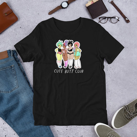 Cute Butt Club Girls in Black - Unisex Shirt