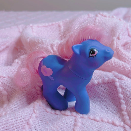1987 - G1 My Little Pony toy 3” tall - Purple Valentine’s Twin
