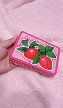 Load image into Gallery viewer, Vintage 1970’s Strawberry Tin with small soaps - made in Hong Kong - collectible
