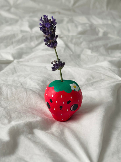 “Rose” - Angry Strawberry Pup - Mini Vase - 4cm - (sku/plu 2)