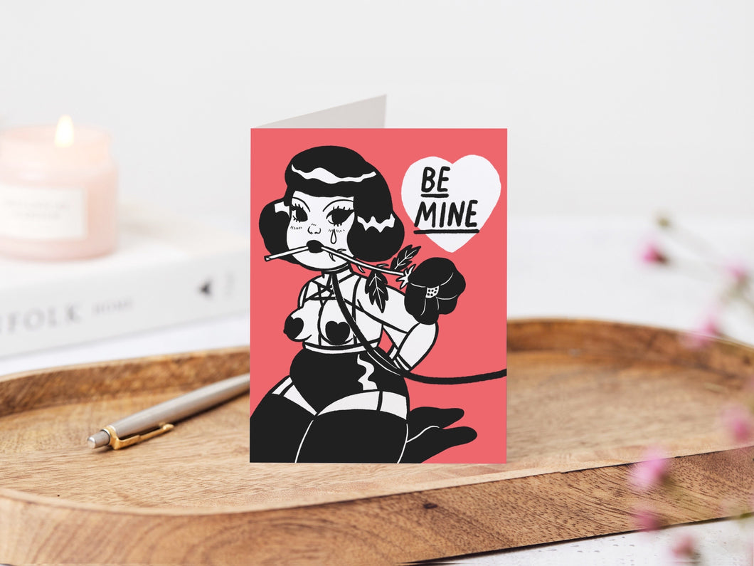 BE MINE - Valentine’s Day themed Greeting Card Stationery - 4.25 x 5.5”