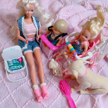 Load image into Gallery viewer, Strollin’ Fun Barbie with Kelly and other toy accessories!

