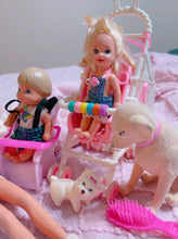 Load image into Gallery viewer, Strollin’ Fun Barbie with Kelly and other toy accessories!

