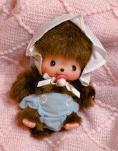 Load image into Gallery viewer, 5” Baby blue Monchhichi doll toy - so cute!

