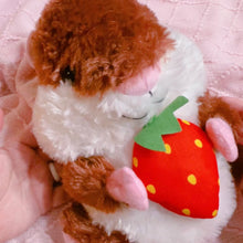 Load image into Gallery viewer, GOFFA hamster with strawberry plush toy - 12”
