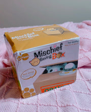 Load image into Gallery viewer, Kitty coin bank toy - “ mischief saving box “ - 5” tall - it works!
