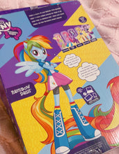 Load image into Gallery viewer, My Little Pony “Equestria Girls” Rainbow Dash doll toy - new in box! Box has damage, doll is fine. MLP. Box is 13” long. 2013 made in Australia
