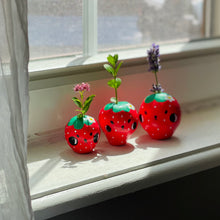 Load image into Gallery viewer, “Remo” - Angry Strawberry Pup - Mini Vase - 4.5cm - (sku/plu 001)

