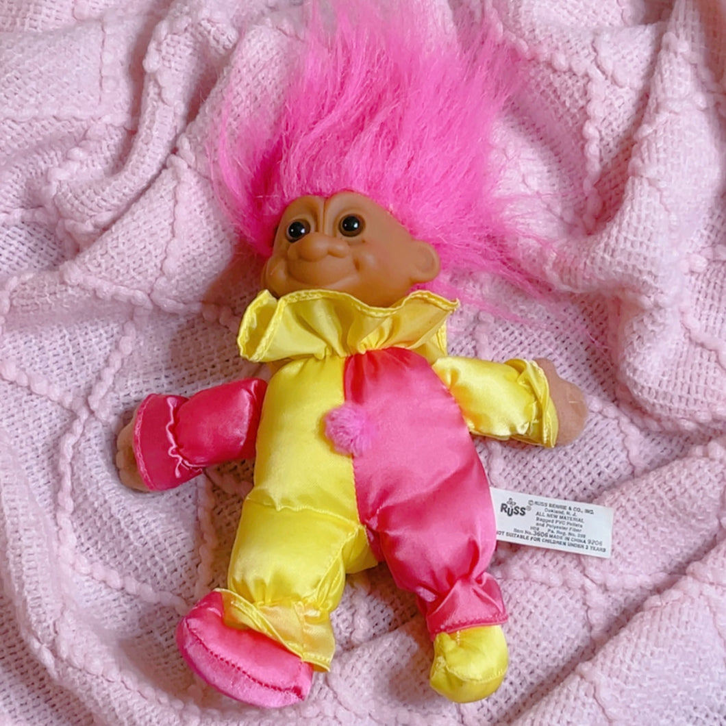 Vintage Jester Baby Troll Russ Toy ~7