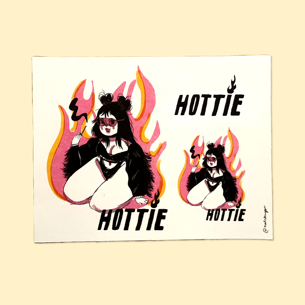 Hottie - vinyl sticker sheet