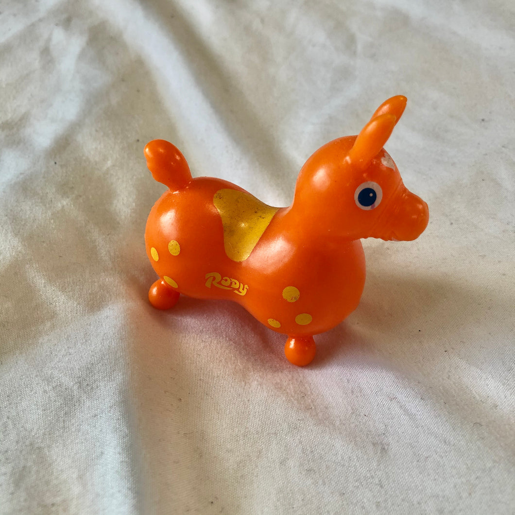 Dollhouse Miniature Rody Horse Orange Toy