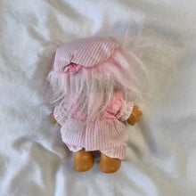Load image into Gallery viewer, Vintage White Hair Troll In Nightgown &amp; Cap Russ ~5&quot;
