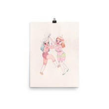 Load image into Gallery viewer, Retro Series - Sister Scuffle - Giclée Art Print
