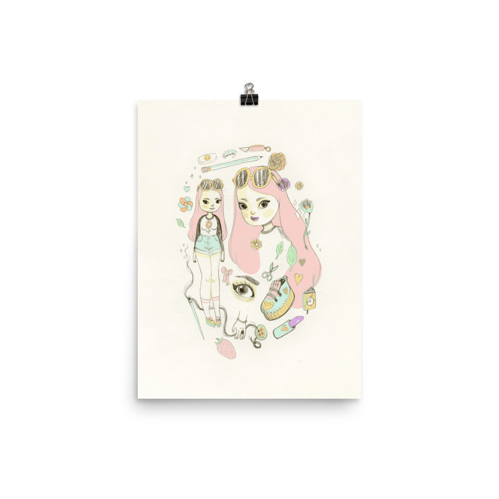 Retro Series - Summer Pastel - Giclée Art Print