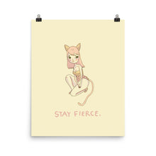 Load image into Gallery viewer, Retro Series - Stay Fierce Cat - Giclée Art Print
