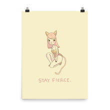 Load image into Gallery viewer, Retro Series - Stay Fierce Cat - Giclée Art Print
