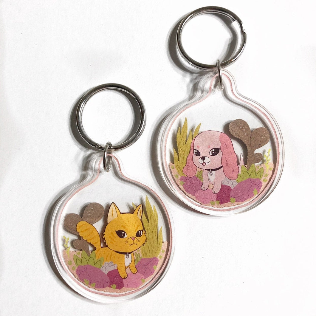 Pup or Kitty Keychain