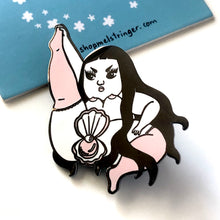 Load image into Gallery viewer, Mother of Pearl - 2 inch hard enamel pin
