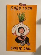 Load image into Gallery viewer, Good Luck Garlic Girl! - ledger size print - risograph
