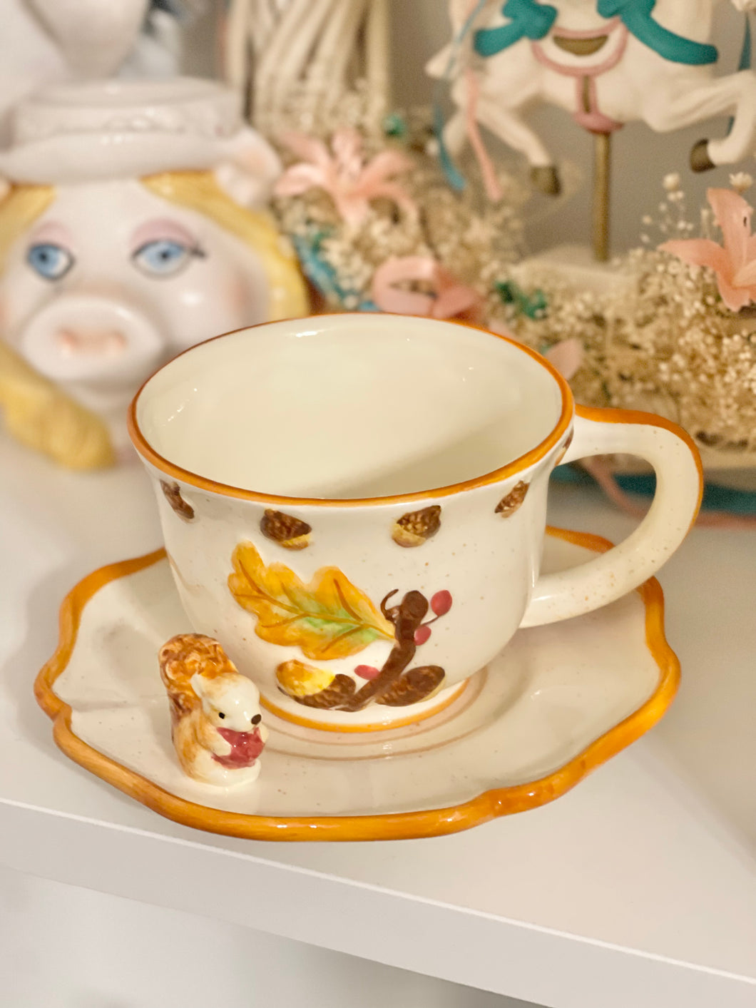 Dante’s 90’s Squirrel and Acorn teacup set