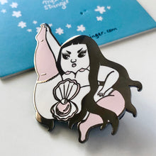 Load image into Gallery viewer, Mother of Pearl - 2 inch hard enamel pin
