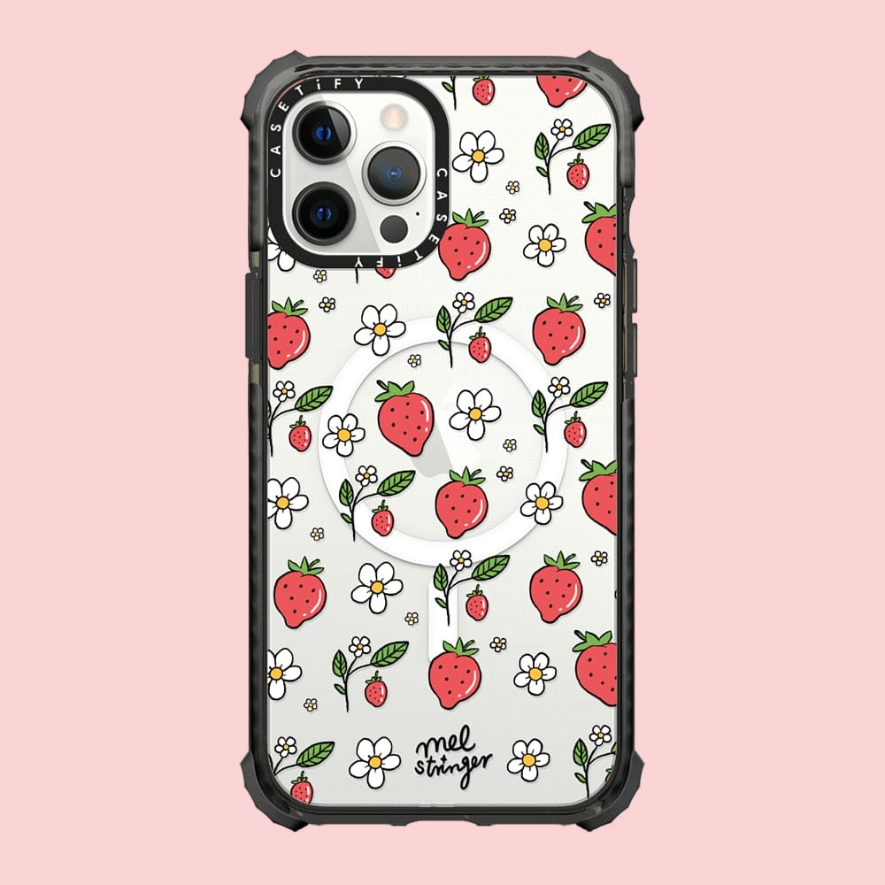 Casetify - iPhone 12 Max Ultra Impact Case with MagSafe - Strawberry Summer